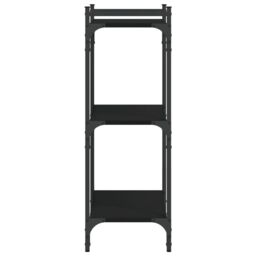 Berkfield Home Bookcase 3-Tier Black 60x30x86 cm Engineered Wood - Size: 60 x 30 x 86 cm - thumbnail 5