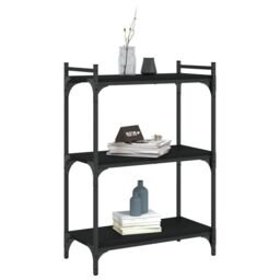 Berkfield Home Bookcase 3-Tier Black 60x30x86 cm Engineered Wood - Size: 60 x 30 x 86 cm - thumbnail 3
