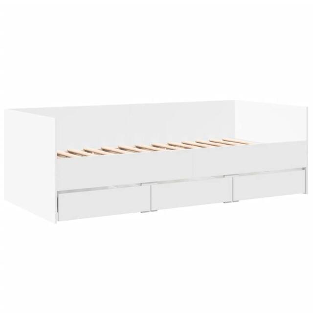 Berkfield Home Versatile Daybed with Drawers without Mattress White 90x190 cm Single - image 1