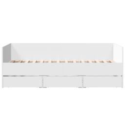 Berkfield Home Versatile Daybed with Drawers without Mattress White 90x190 cm Single - thumbnail 4