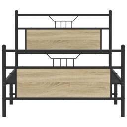 Berkfield Home Durable Bed Frame without Mattress Sonoma Oak 100x190 cm Engineer in Brown - thumbnail 6