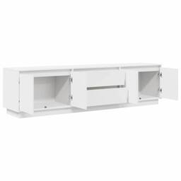 Berkfield Home TV Cabinet with LED Lights White 193.5x41x50 cm - thumbnail 6
