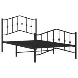 Berkfield Home Metal Bed Frame with Headboard & Footboard Black 100x190 cm - thumbnail 4