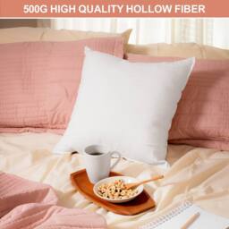 KORVIXA 2 x Cushion Inserts Cushion 45x45cm in White - Size: 120 cm x 90 cm - thumbnail 2