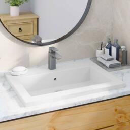 Berkfield Home Granite Basin 600x450x120 mm White - thumbnail 2