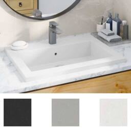 Berkfield Home Granite Basin 600x450x120 mm White - thumbnail 3