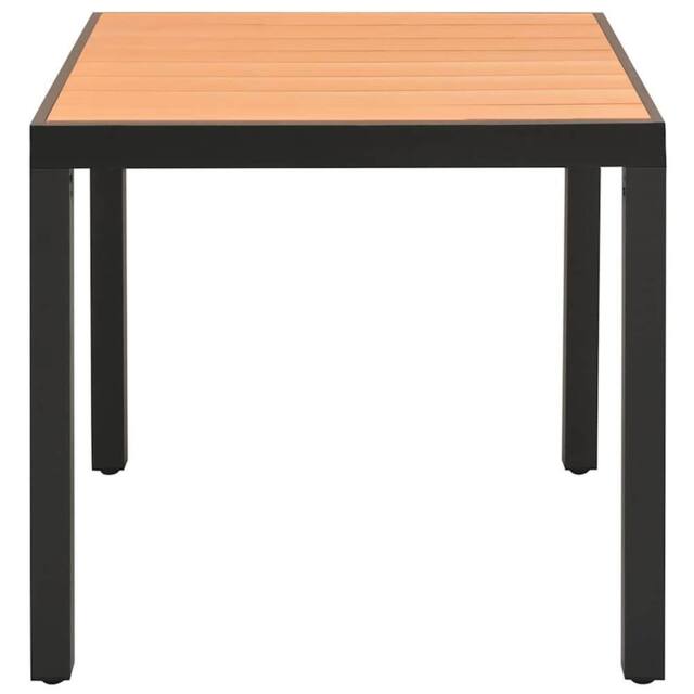 Berkfield Home Garden Table Brown 80x80x74 cm Aluminium & WPC - Size: 80 x 80 x 74 cm - image 1