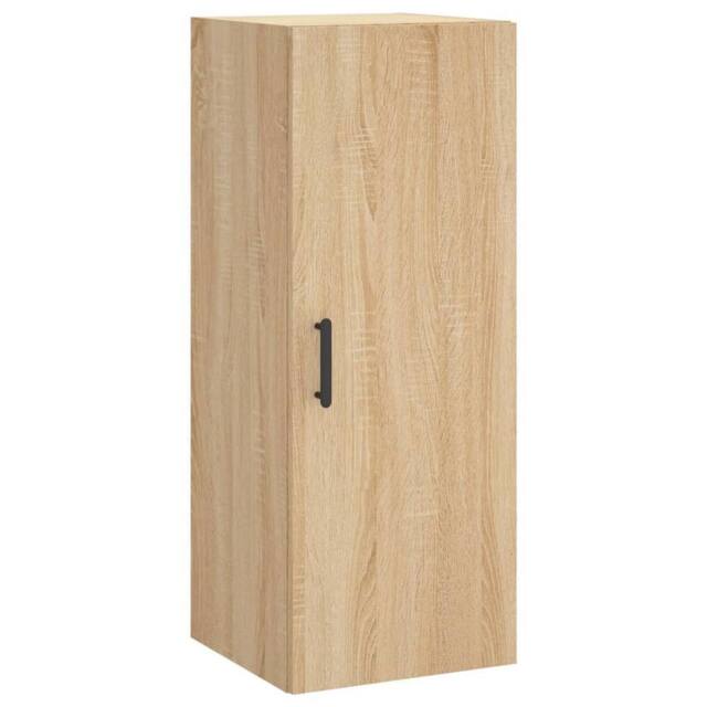 Berkfield Home Wall Mounted Cabinet Sonoma Oak 34.5x34x90 cm in Brown - image 1
