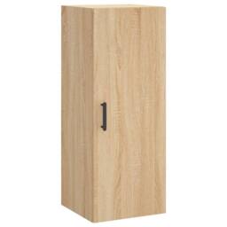 Berkfield Home Wall Mounted Cabinet Sonoma Oak 34.5x34x90 cm in Brown - thumbnail 1