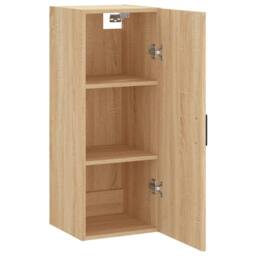 Berkfield Home Wall Mounted Cabinet Sonoma Oak 34.5x34x90 cm in Brown - thumbnail 6