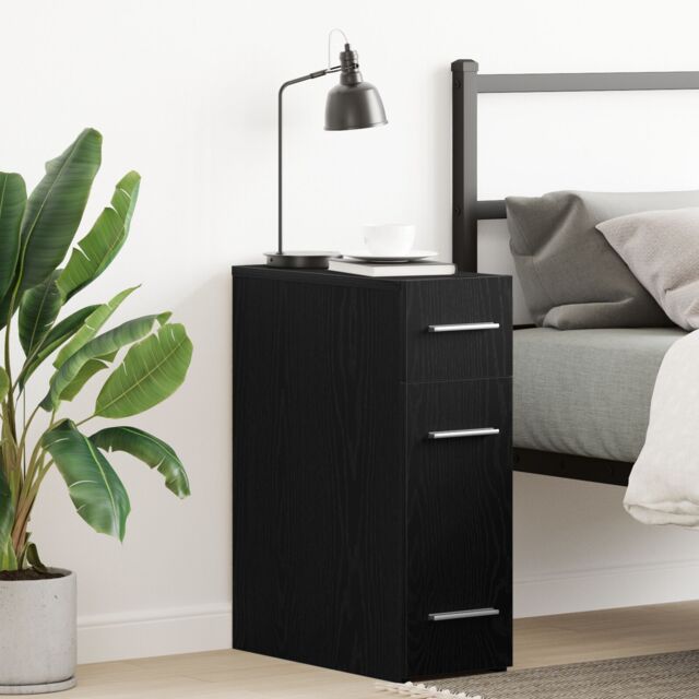 Berkfield Home Apothecary Cabinet Black Oak 20x45.5x60 cm Engineered Wood - image 1