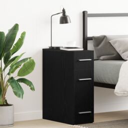 Berkfield Home Apothecary Cabinet Black Oak 20x45.5x60 cm Engineered Wood - thumbnail 1