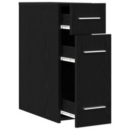 Berkfield Home Apothecary Cabinet Black Oak 20x45.5x60 cm Engineered Wood - thumbnail 6