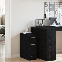 Berkfield Home Apothecary Cabinet Black Oak 20x45.5x60 cm Engineered Wood - thumbnail 4