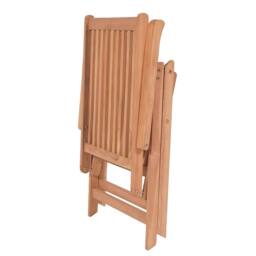 Berkfield Home Reclining Garden Chairs 6 pcs Solid Teak Wood in Brown - thumbnail 6