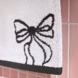 OHS Bows 100% Premium Cotton Hand Towel Hotel Quality Soft Absorbent in White - thumbnail 3