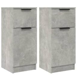 Berkfield Home Sideboards 2 pcs Concrete Grey 30x30x70 cm Engineered Wood - Size: 30 x 30 x 70 cm - thumbnail 1