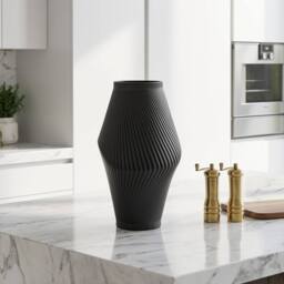 Garden Greatness Maison Graphite Black Sculptural Vase - Size: 1 Pack - thumbnail 1