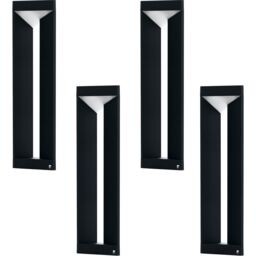 Loops 4 PACK IP54 Outdoor Bollard Light Modern Black Aluminium 10W LED Lamp Post