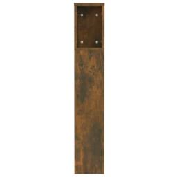 Berkfield Home Headboard Cabinet Smoked Oak 120x18.5x104.5 cm in Brown - thumbnail 5
