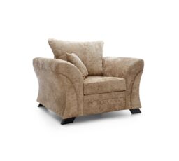 Abakus Direct Farrow Crushed Chenille Armchair in Brown - thumbnail 3