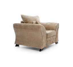 Abakus Direct Farrow Crushed Chenille Armchair in Brown - thumbnail 4