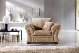 Abakus Direct Farrow Crushed Chenille Armchair in Brown