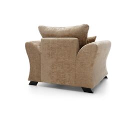 Abakus Direct Farrow Crushed Chenille Armchair in Brown - thumbnail 5