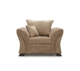 Abakus Direct Farrow Crushed Chenille Armchair in Brown - thumbnail 2