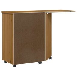 Berkfield Home Rolling Cabinet with Desk MOSS Honey Brown Solid Wood Pine - thumbnail 5