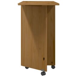 Berkfield Home Rolling Cabinet with Desk MOSS Honey Brown Solid Wood Pine - thumbnail 4
