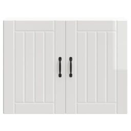 Berkfield Home Kitchen Wall Cabinet Lucca High Gloss White Engineered Wood - thumbnail 4