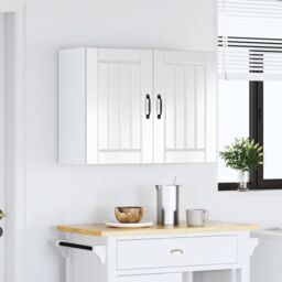 Berkfield Home Kitchen Wall Cabinet Lucca High Gloss White Engineered Wood - thumbnail 2