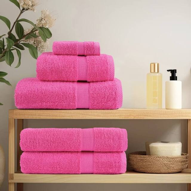 Berkfield Home Premium Hand Towels SOLUND 4 pcs Pink 50x100 cm 600 gsm - image 1