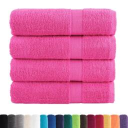 Berkfield Home Premium Hand Towels SOLUND 4 pcs Pink 50x100 cm 600 gsm - thumbnail 3
