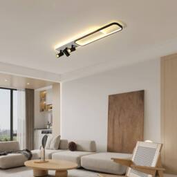 NIVOR Dimmable LED Ceiling Light 3-Light Track Spotlight Black Chandelier - thumbnail 6