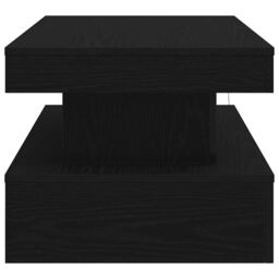 Berkfield Home Coffee Table with LED Lights Black Oak 90x50x40 cm - Size: 90 x 50 x 40 cm - thumbnail 8