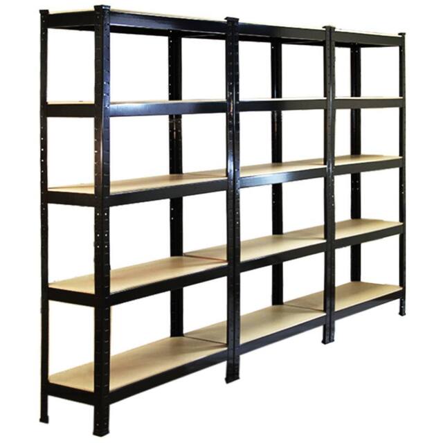 Monstershop Monster Racking T-Rax Heavy Duty Shelving Units, Black, 75cm W, 30cm in Black - image 1