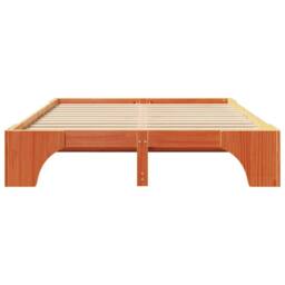 Berkfield Home Modern Bed Frame Wax brown Wood 160 x 200 cm Durable - thumbnail 5
