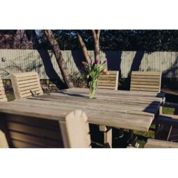 Churnet Valley Garden Furniture Ltd Ergo 8 Seater Square Table & Chairs Set - Minimal Assembly Required in Brown - thumbnail 4