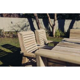 Churnet Valley Garden Furniture Ltd Ergo 8 Seater Square Table & Chairs Set - Minimal Assembly Required in Brown - thumbnail 5