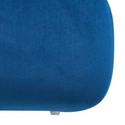 Wyld and Coco Navy Velvet Square Pouffe 60 x 60 cm in Blue - thumbnail 6