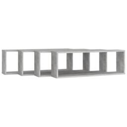Berkfield Home Wall Cube Shelf 4 pcs Concrete Grey 80x15x26.5 cm Engineered Wood - thumbnail 4
