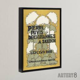 "Artery8 Pierre Puvis De Chavannes A Sketch Framed Canvas Wall Art Print Reed in Yellow - Size: W12"" x H16""" - thumbnail 2