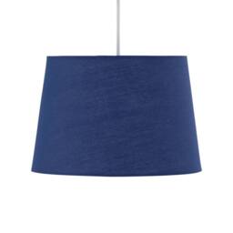 First Choice Lighting Navy Cotton 28cm Tapered Cylinder Pendant or Lamp Shade - thumbnail 2