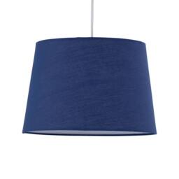 First Choice Lighting Navy Cotton 28cm Tapered Cylinder Pendant or Lamp Shade