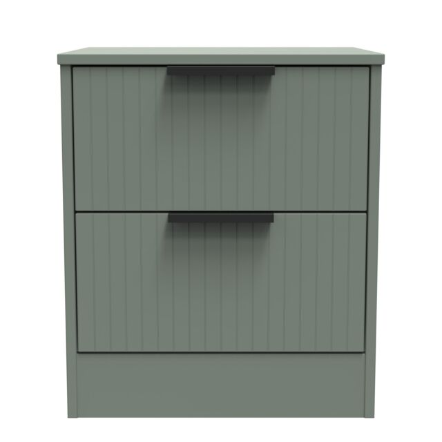 Ready Assembled 2 U Denver 2 Drawer Bedside Cabinet (Ready Assembled) in Pale Green - image 1