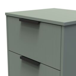 Ready Assembled 2 U Denver 2 Drawer Bedside Cabinet (Ready Assembled) in Pale Green - thumbnail 4