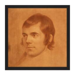 Wall Art Print Skirving Portrait Scottish Poet Robert Burns Drawing Square Framed Picture 16X16 Inch - thumbnail 1