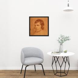 Wall Art Print Skirving Portrait Scottish Poet Robert Burns Drawing Square Framed Picture 16X16 Inch - thumbnail 3